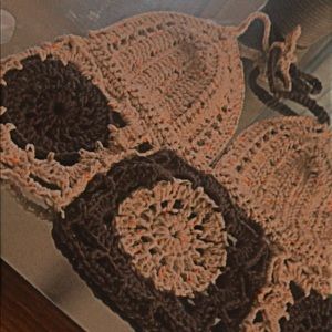 Two Toned Speckled Granny Square Top